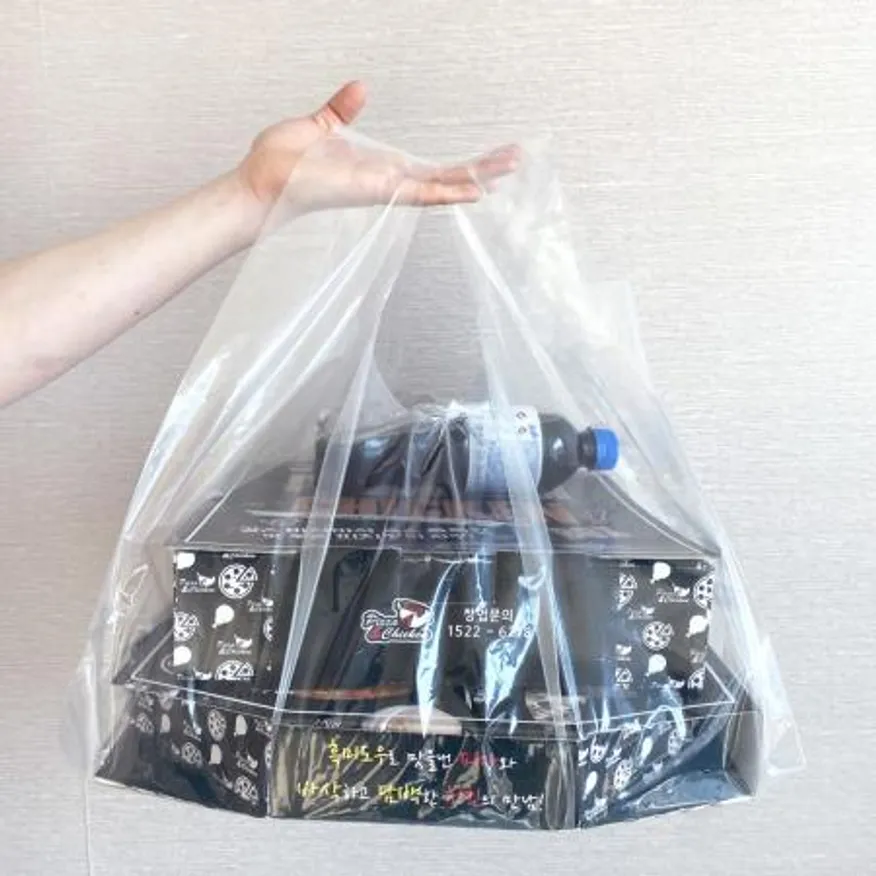 비닐봉투 배달봉투(중특대/10,11인치)-PE피자 100장 이미지