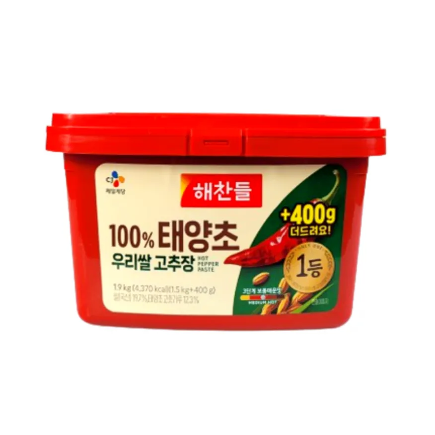 해찬들 100% 우리쌀 태양초 고추장 1.9kg 이미지