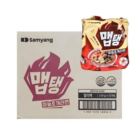 삼양 맵탱 마늘 조개 라면 110g x32개 (한박스) 