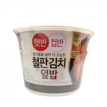 CJ 햇반 컵반 철판김치덮밥 24개 1박스