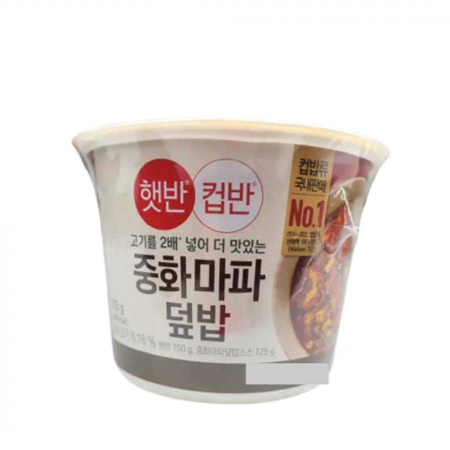 CJ 햇반 컵반 중화마파두부덮밥 24개 1박스 이미지