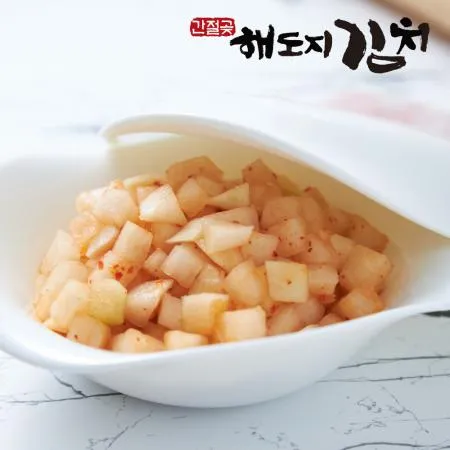 [해도지 어린이깍두기 10kg] 우리 아이 첫 깍두기, 어린이집용 안매운김치 HACCP