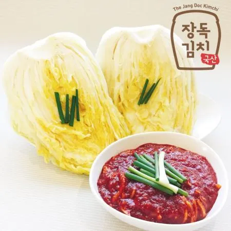 [장독 김치양념] 김치품평회가 인정한 국산재료 김칫속 겉절이양념 김장세트 절임배추 6kg + 김치양념 3kg