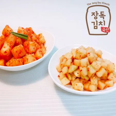 [장독 어린이깍두기 10kg] 우리 아이 첫 깍두기, 어린이집용 안매운김치 HACCP 이미지