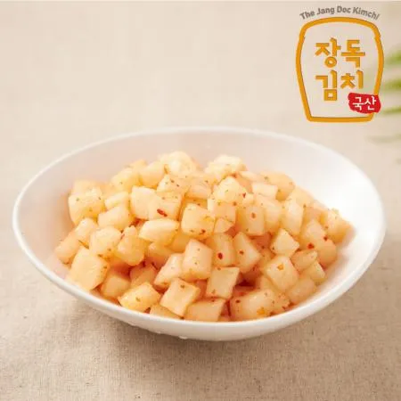 [장독 어린이깍두기 5kg] 우리 아이 첫 깍두기, 어린이집용 안매운김치 HACCP 이미지