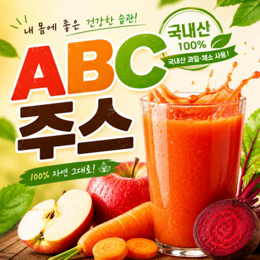 ABC주스 국내산 착즙100% 이미지