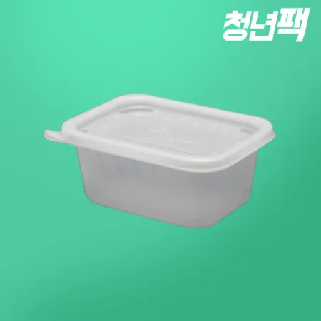 사각반죽용기 400ML 원색 (몸통+뚜껑) 300세트