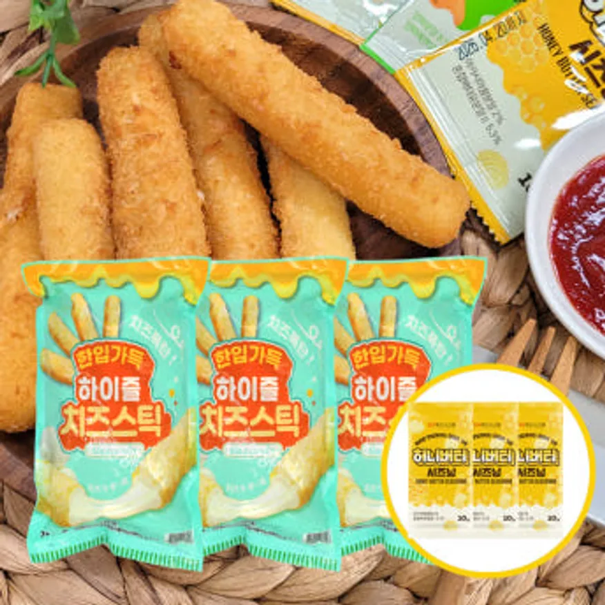 하이즐 치즈스틱 750g 3개 허니버터시즈닝 10g 3개 세트 이미지