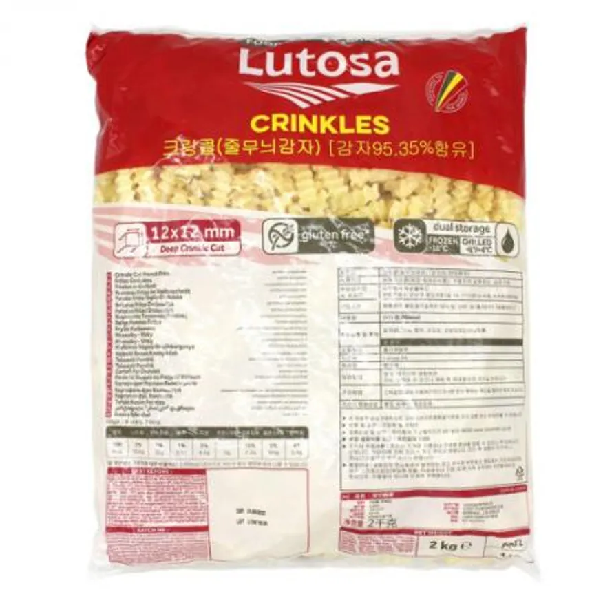 루토사 대용량 감자튀김 줄무늬감자 크링클컷 1박스(2kgx6개) 이미지