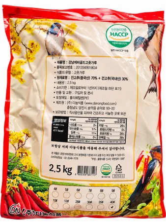 다농 중식용 고운고춧가루 국내산30% 2.5kg 이미지