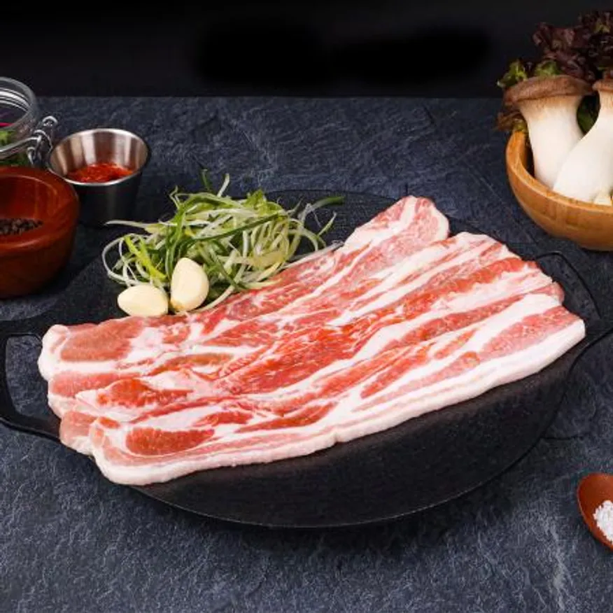 돈육 삼겹살 구이용(1cm/수입산) 1kg 이미지