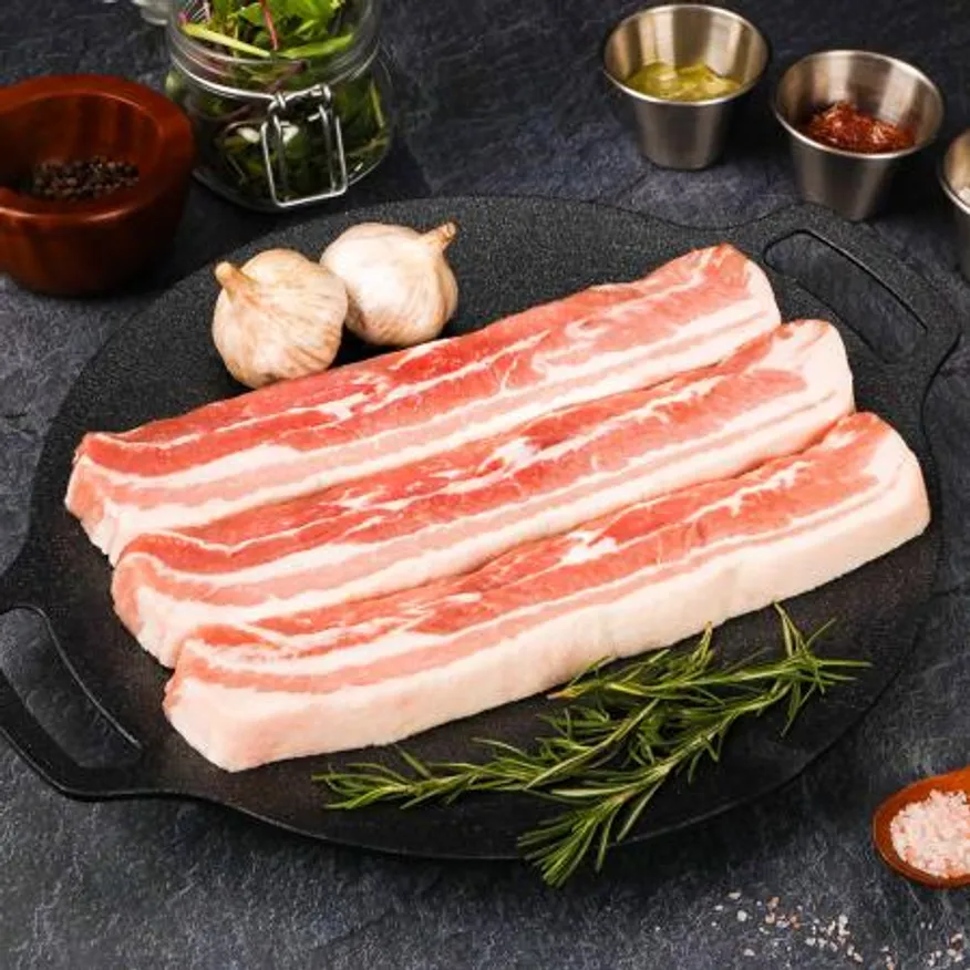 돈육 삼겹살 구이용(1cm/수입산) 1kg 이미지