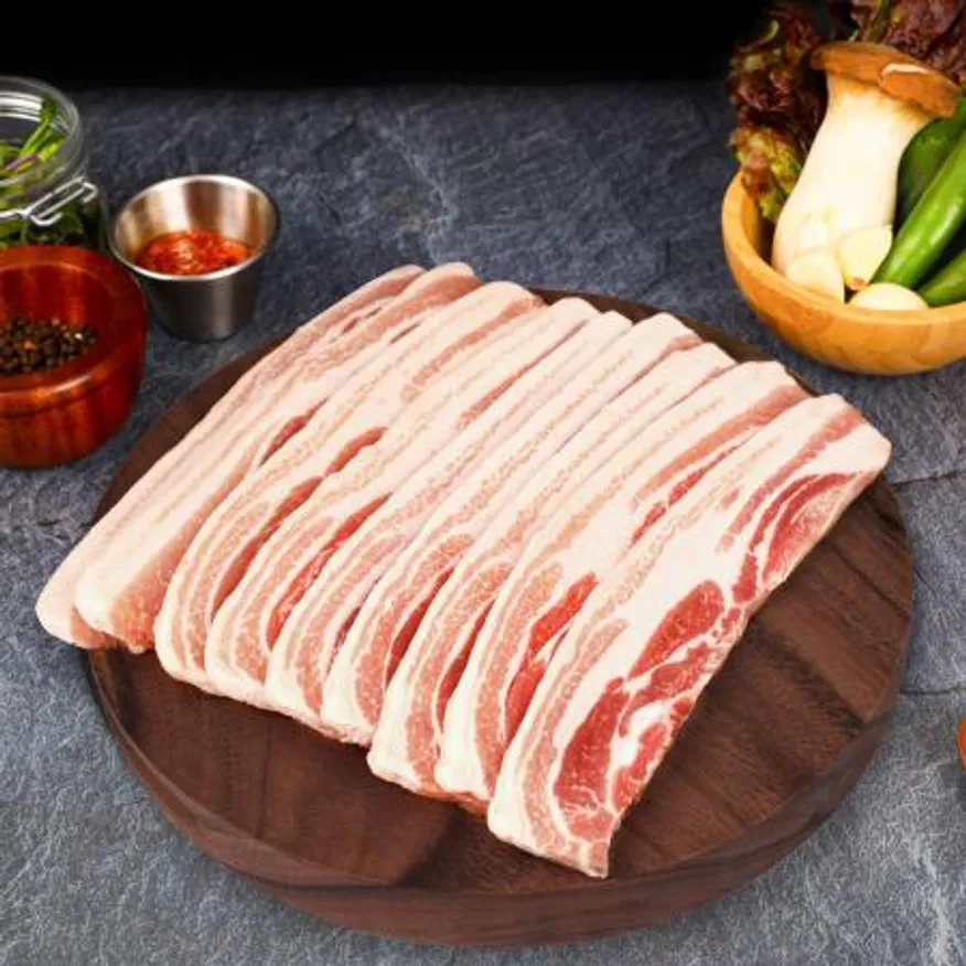 돈육 삼겹살 구이용(1cm/수입산) 1kg 이미지