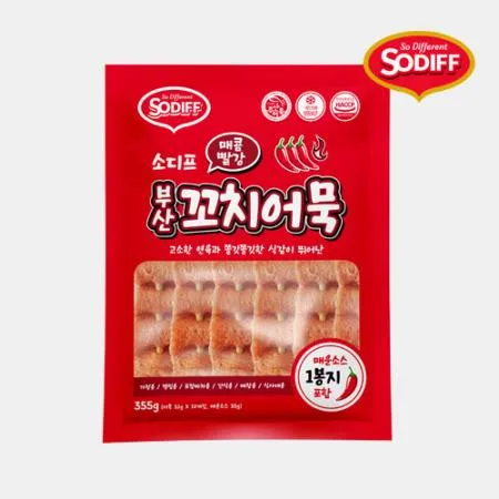 소디프 매콤빨강 부산 꼬치어묵 355g