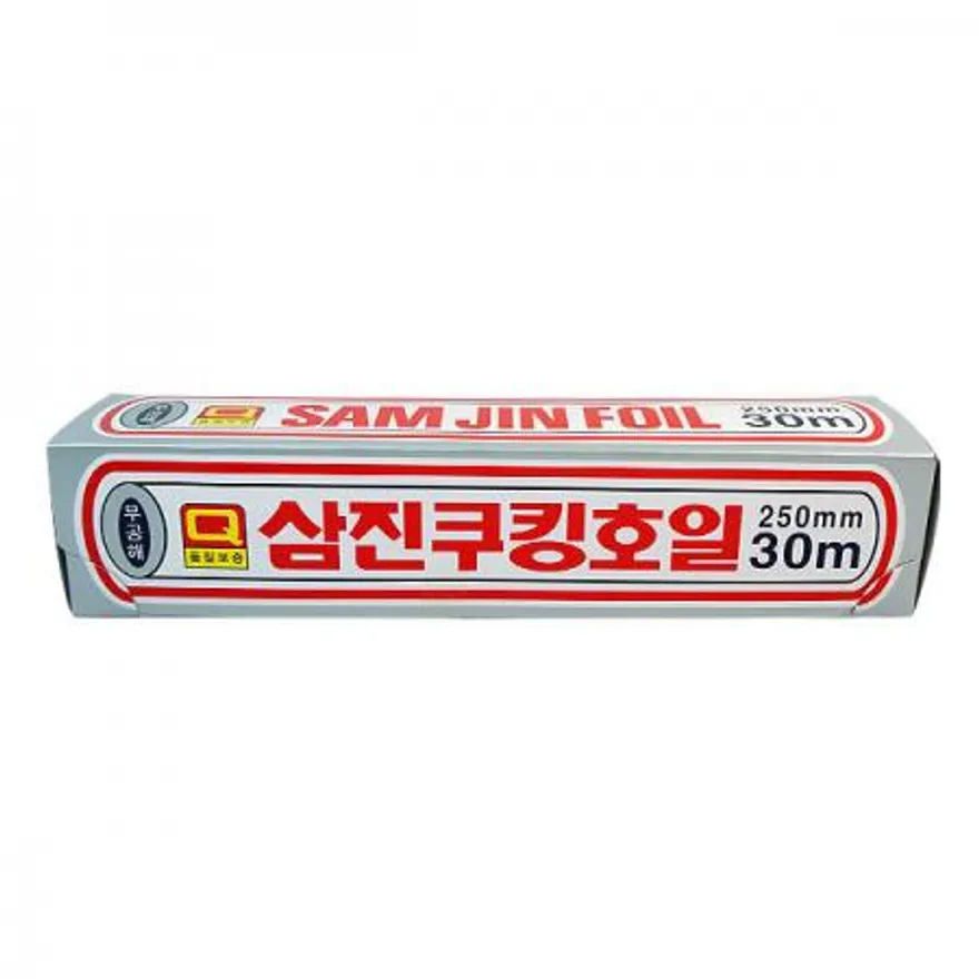 삼진쿠킹호일 25cm * 30m * 16㎛ 낱개 업소 주방 가정 식자재 이미지