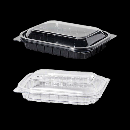 샐러드용기 EH 203 검정 사각 반찬 600개