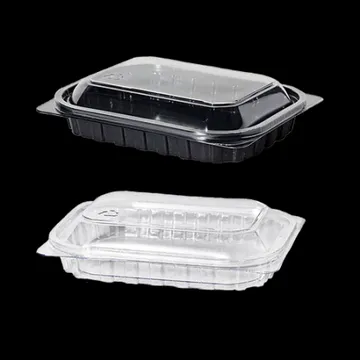 샐러드용기 EH 203 검정 사각 반찬 600개