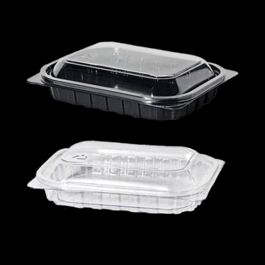 샐러드용기 EH 203 검정 사각 반찬 600개 이미지