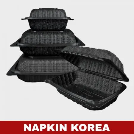 원터치 도시락용기 WL-96 블랙 200개입 이미지