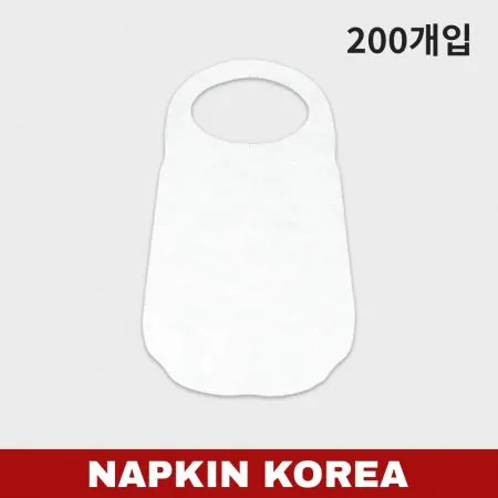 일회용 부직포 앞치마 화이트 30g 200개입