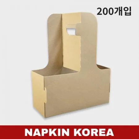 크라프트지 무인쇄 캐리어 200개입