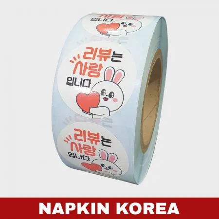 롤 배달스티커 리뷰 44종 (리뷰사랑(토끼)) 1000매 이미지