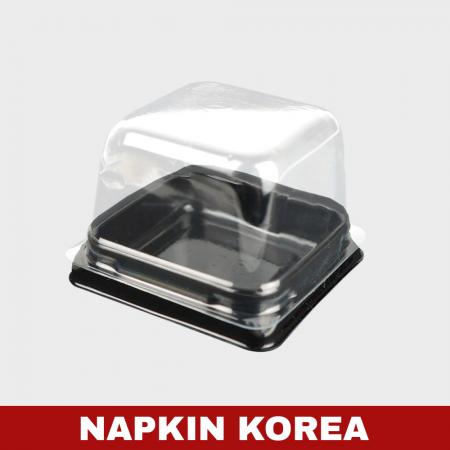 화과자(두쫀쿠)용기 (검정 용기+PET뚜껑) 세트 4800개입