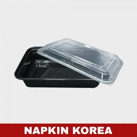 럭셔리 사각용기 HC-28S (용기+뚜껑) 세트 150개입 이미지