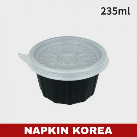 FP 95파이 다용도컵 소 블랙 (용기+뚜껑) 세트 1000개입