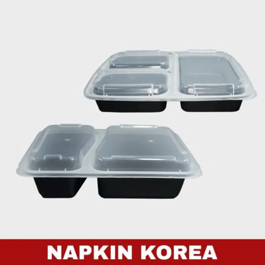 럭셔리 3칸 도시락 YQ6888 세트 150개입 이미지