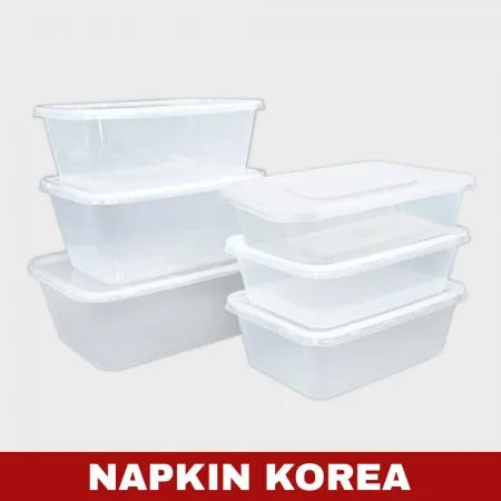 신형 사각용기 YQ385 검정 (용기+뚜껑) 세트 300개입 이미지