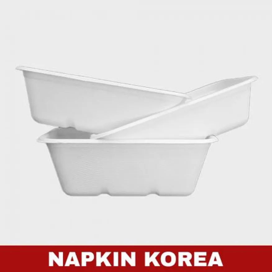 펄프용기 DBH-650 (용기+PET뚜껑) 세트 500개입 이미지