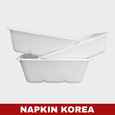 펄프용기 DBH-650 (용기+PET뚜껑) 세트 500개입 이미지