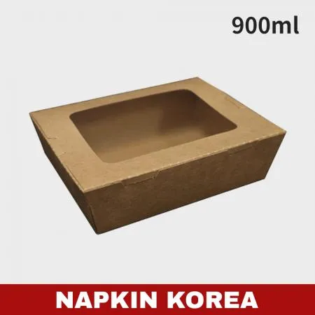 크라프트 투명창 도시락 K900W 200개입