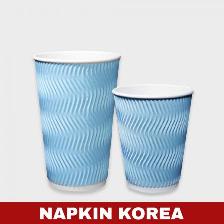 럭셔리 3중 단열컵 웨이브 스카이 16oz 500개입 이미지