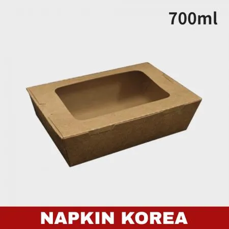 크라프트 투명창 도시락 K700W 200개입