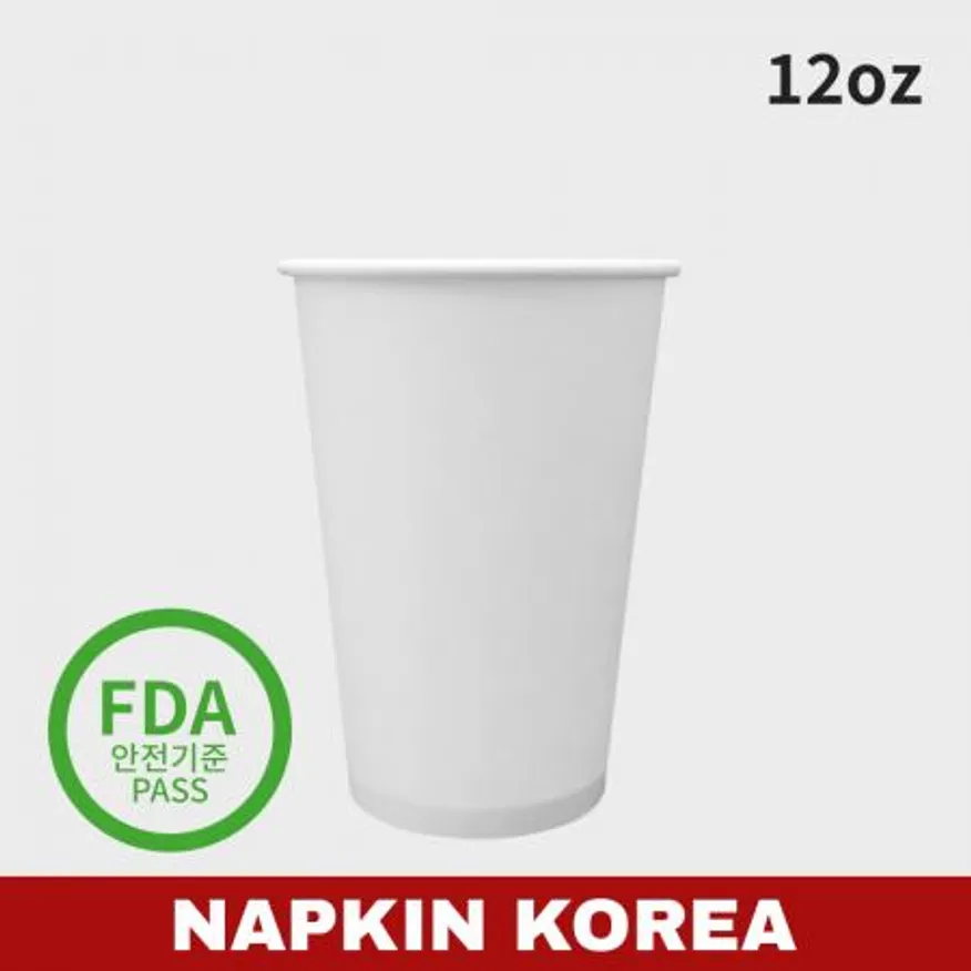 무지 친환경 종이컵 (고급형) 12oz 1000개입 이미지