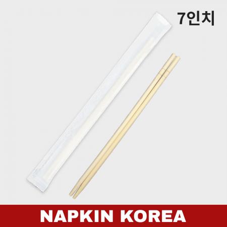 대나무 젓가락 백상지 포장 7인치 3000개입