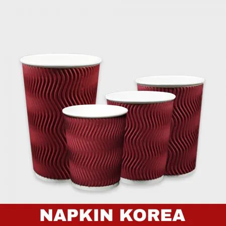 럭셔리 3중 단열컵 웨이브 와인 12oz 500개입 이미지
