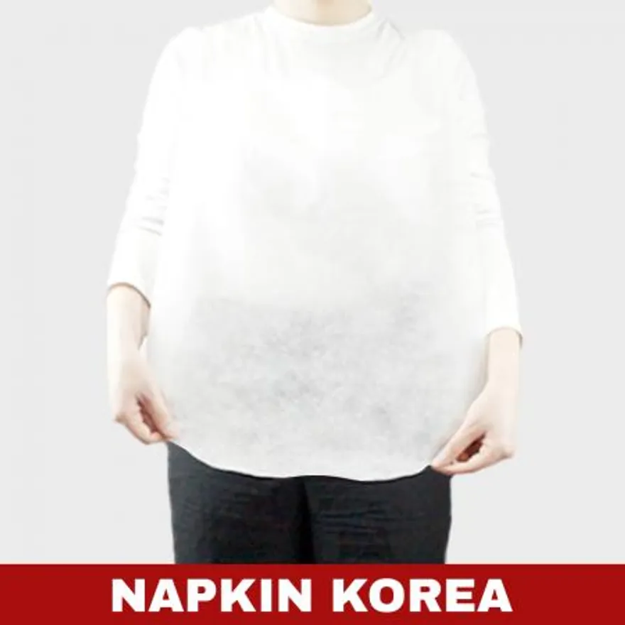 일회용 부직포 앞치마 화이트 30g 200개입 이미지