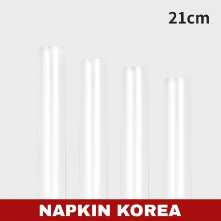 21cm 버블티빨대 벌크포장 투명 3200개입 이미지