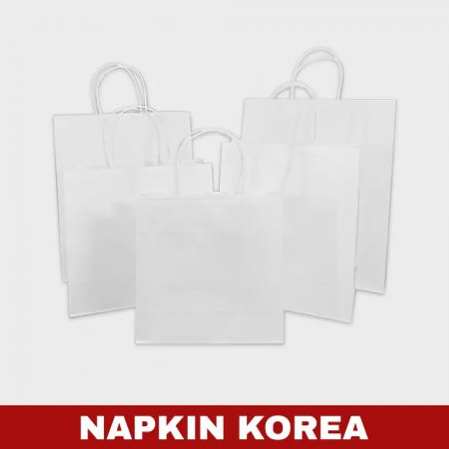 화이트 무지 옵셋쇼핑백 10호 200개입 이미지