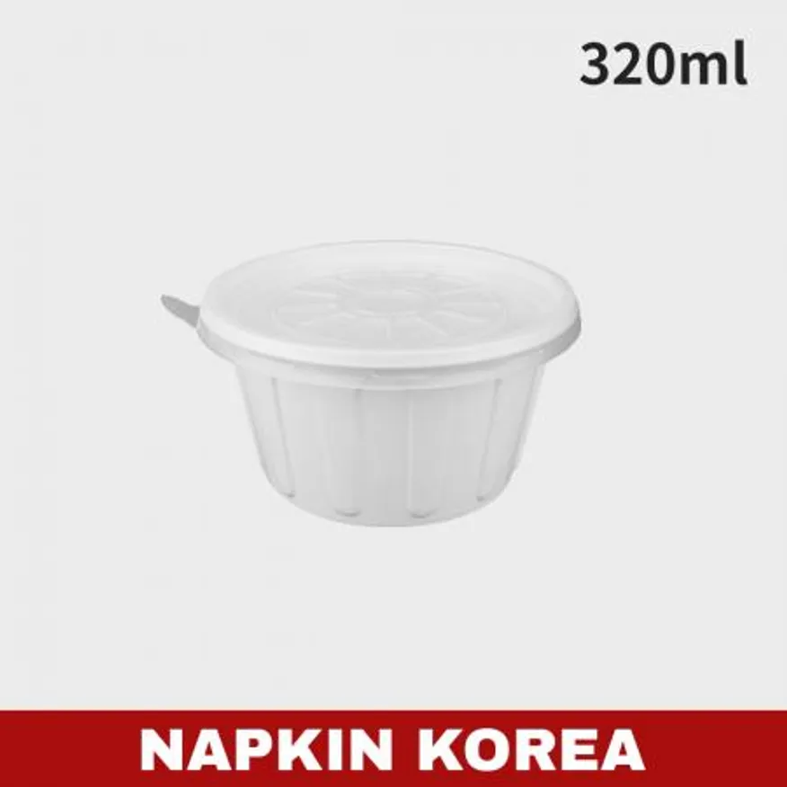 JH 105파이 다용도컵 중 백색 (용기+뚜껑) 세트 1000개입 이미지