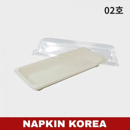 다용도 펄프트레이 02 (용기+PET뚜껑) 세트 600개입