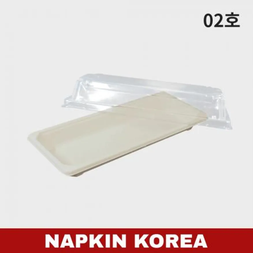 다용도 펄프트레이 02 (용기+PET뚜껑) 세트 600개입 이미지