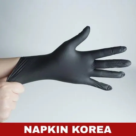 그린리빙 식품용 니트릴장갑 블랙 S 100개입 이미지