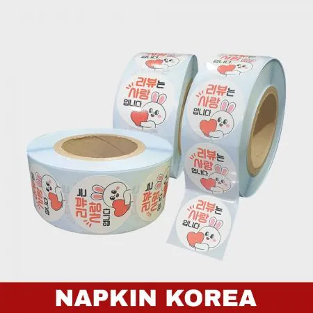 롤 배달스티커 리뷰 44종 (리뷰사랑(토끼)) 1000매 이미지