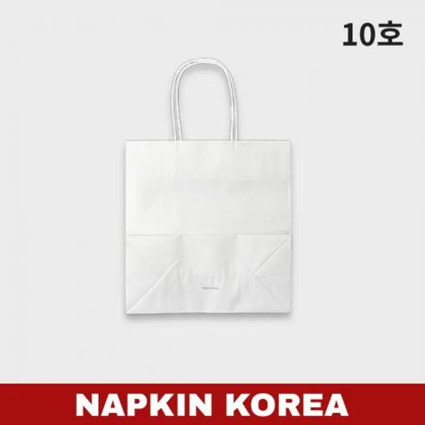 화이트 무지 옵셋쇼핑백 10호 200개입 이미지