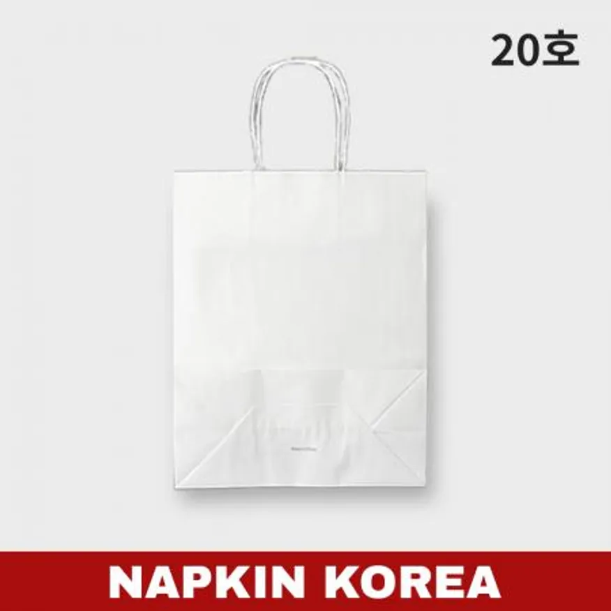 화이트 무지 옵셋쇼핑백 20호 200개입 이미지
