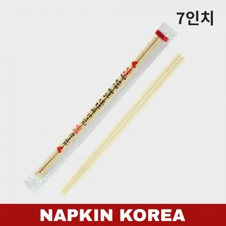 대나무젓가락 A급 정성 OPP포장 7인치 3000개입
